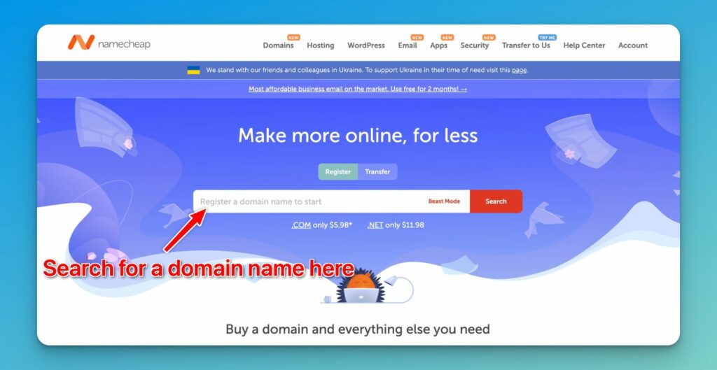 Browse domain names